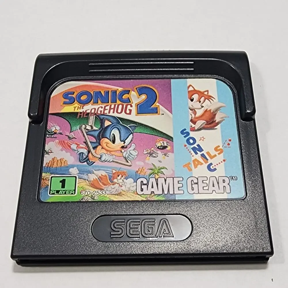 Sonic Hedgehog 2 Sonic Tails 1992 Video Game Sega Game Gear Cartridge Untested